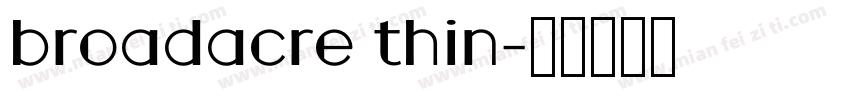 broadacre thin字体转换